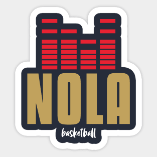 NOLA music basketball Sticker